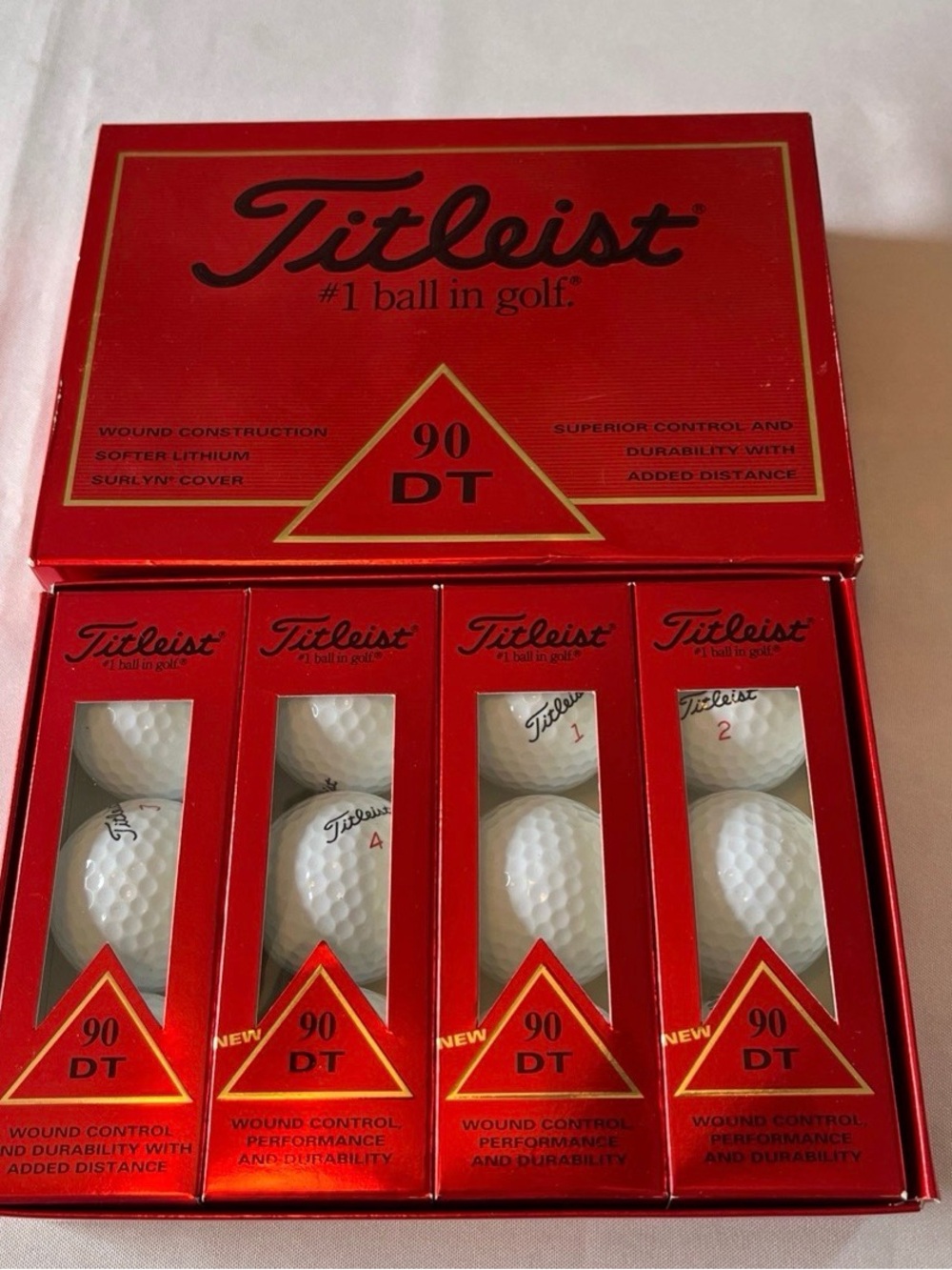 Vintage Titleist DT 90 12 Pack of Golf Balls